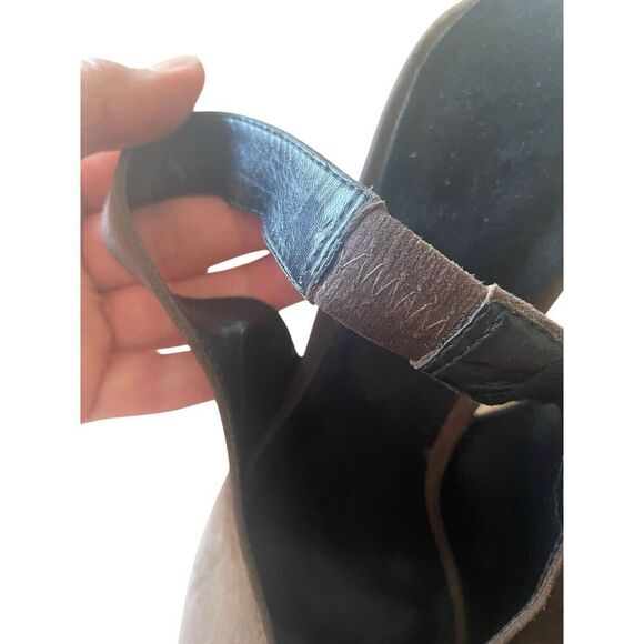 Pelle Moda Women 8.5 Brown Suede Open-Toe with Strap, 4.5 Inch Heels Good Cond. - Picture 10 of 10
